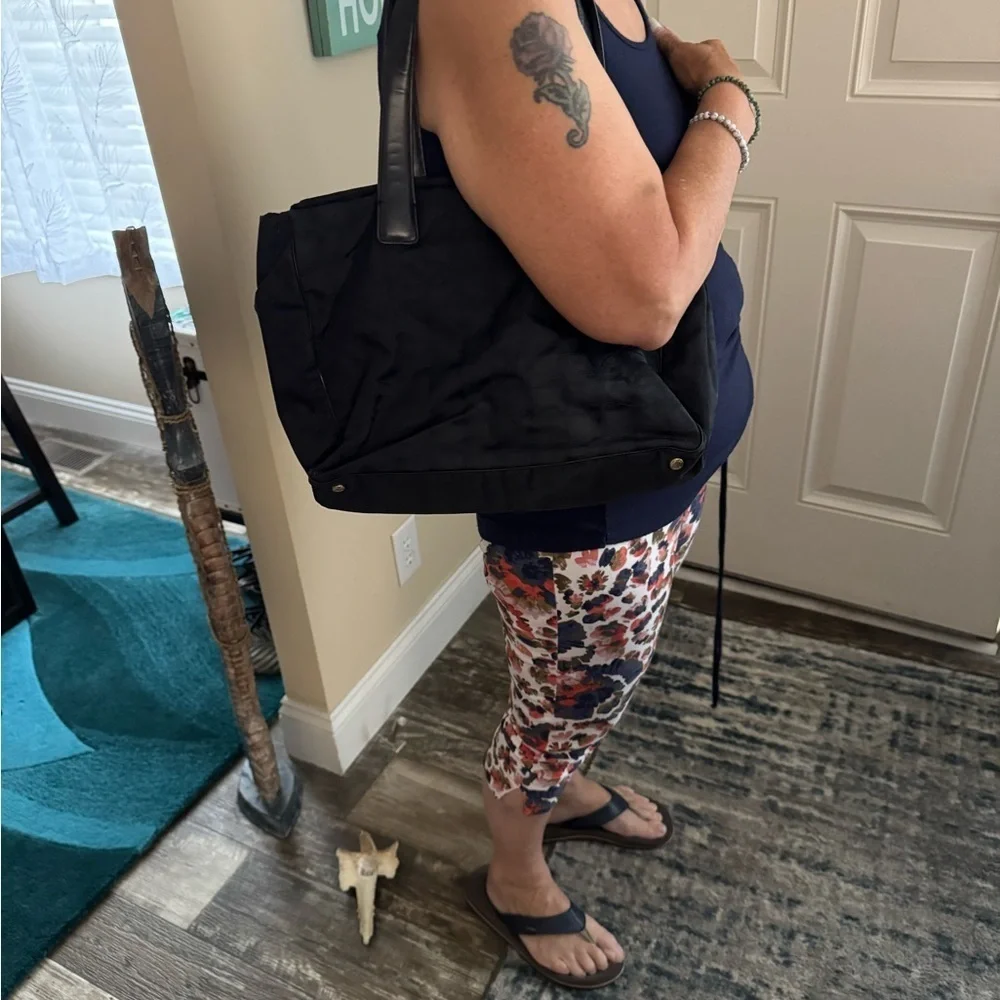 Chanel Black New Travel Line Nylon Tote